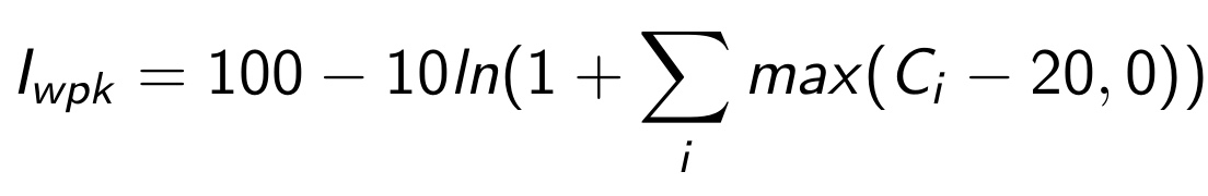 Intricate equation describing the complexity of maintaining a given software system